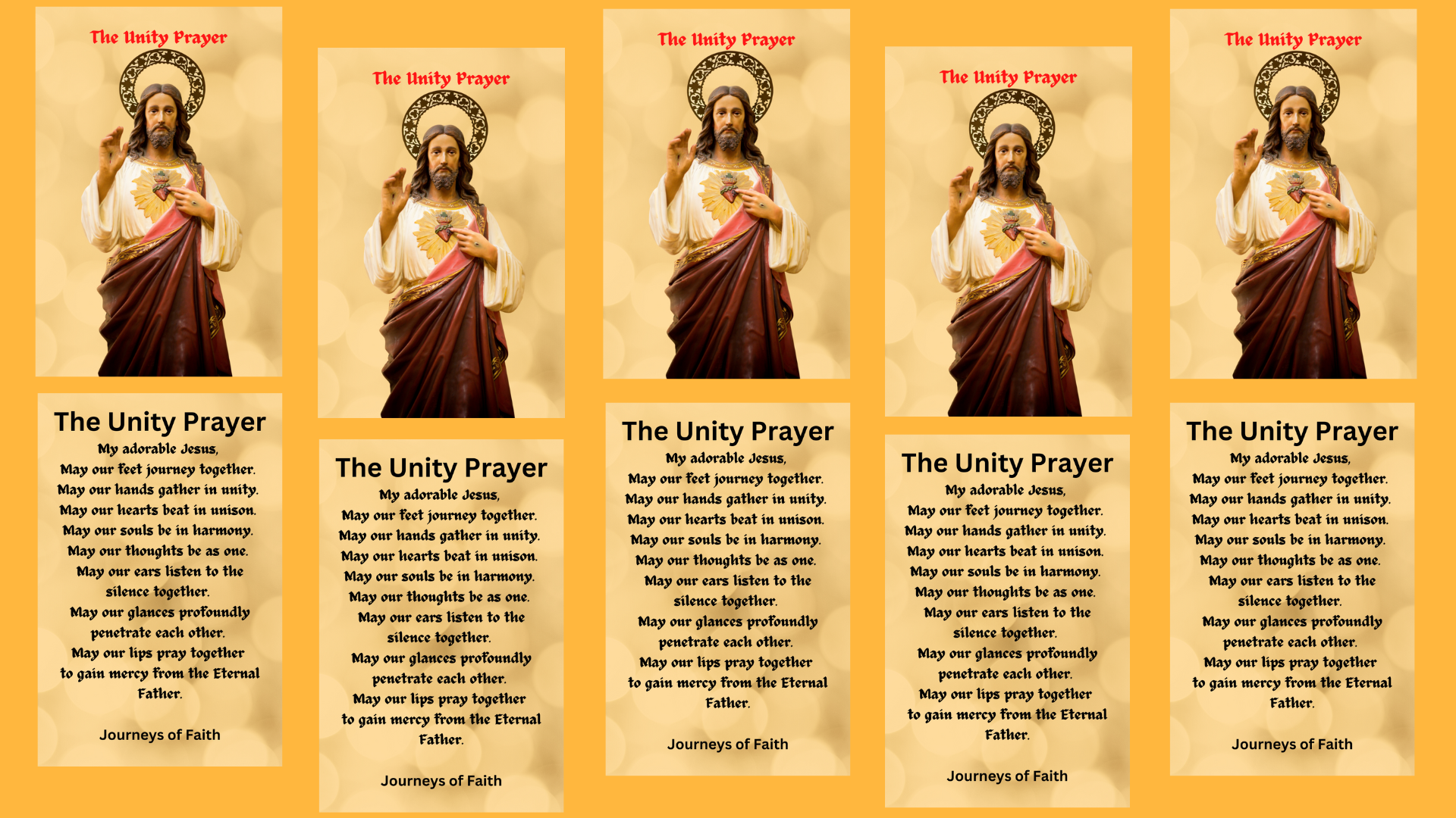 The Unity Prayer Card - Laminated Packages - Bob and Penny Lord