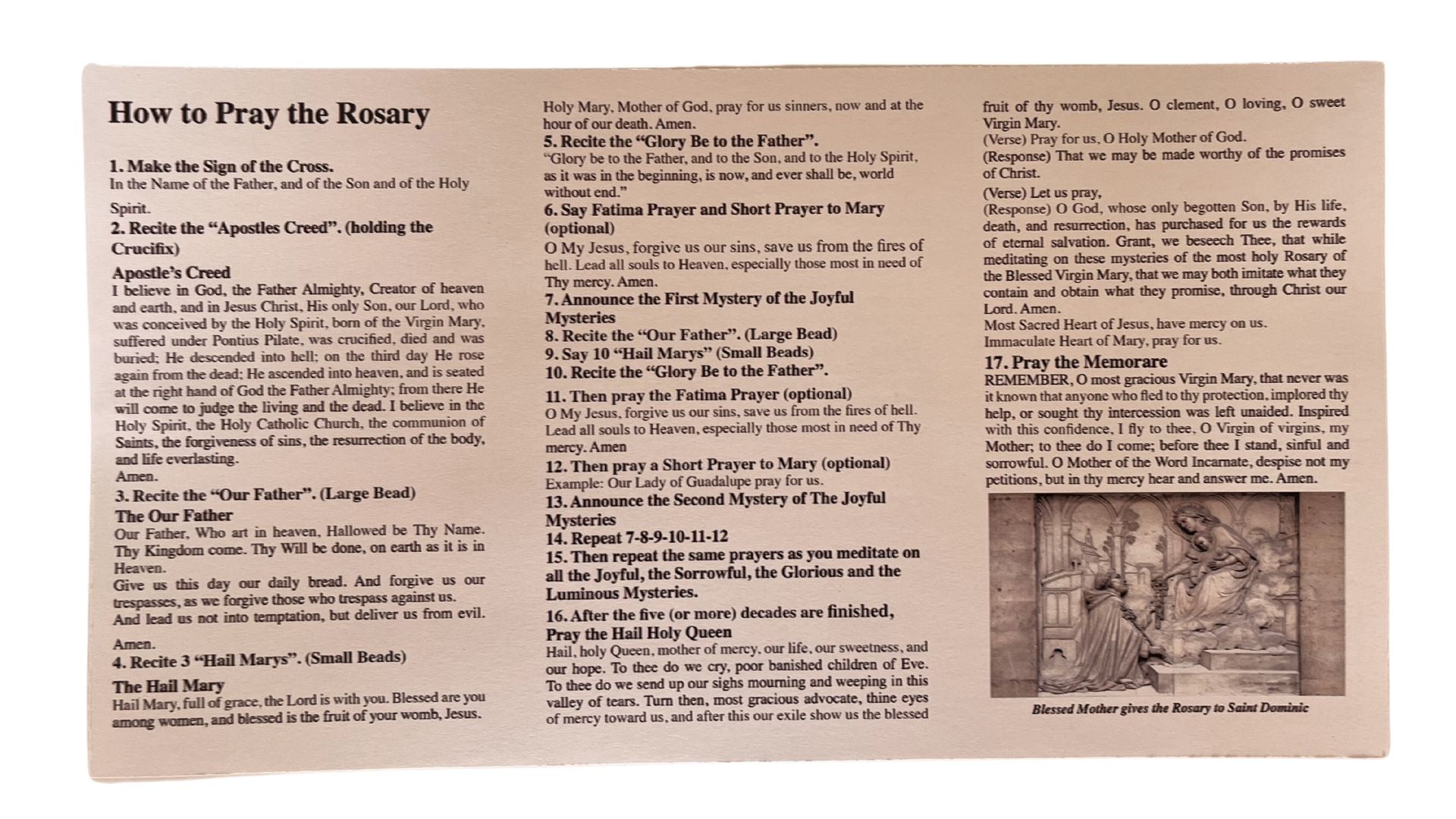 How to Pray the Rosary Prayer Card Packages - Bob and Penny Lord