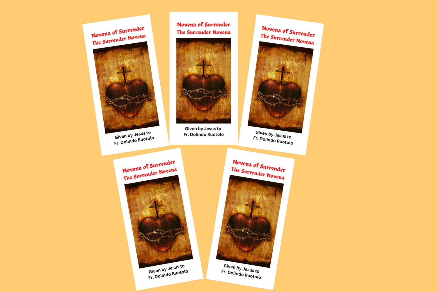 Surrender - Large Print Novena of Surrender to the Will of God Trifold Holy Card Packages
