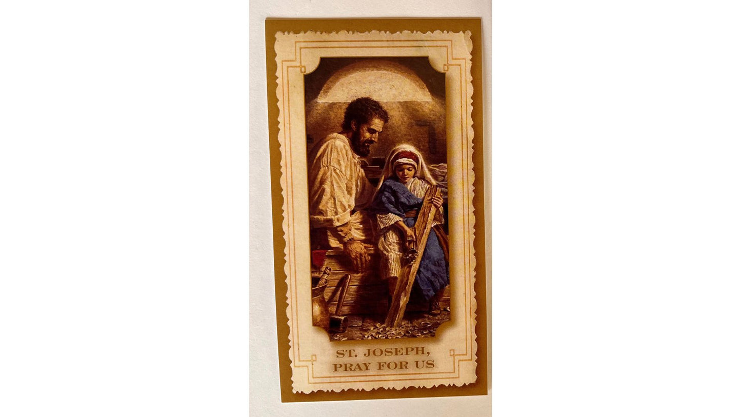 Saint Joseph Prayer Card with Novena - Bob and Penny Lord