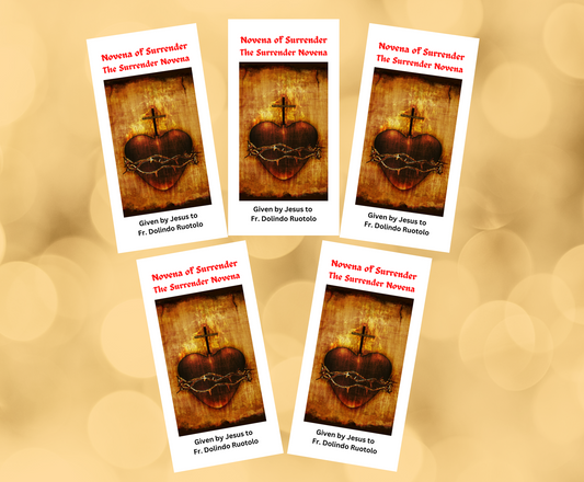 5Pack Large Print Surrender Novena to the Will of God Trifold Holy Card