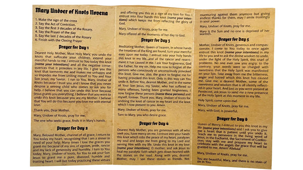 Our Lady Undoer of Knots Novena Prayer Card Packages