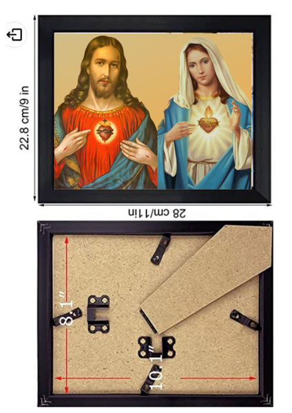 Sacred Heart of Jesus Immaculate Heart of Mary 8 by 10 Print