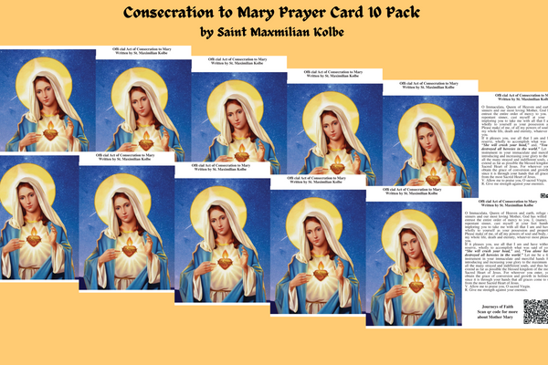 Consecration to Mother Mary Prayer Card