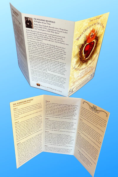 10 Pack Novena of Surrender to the Will of God Trifold Holy Card