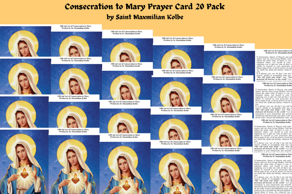 Consecration to Mother Mary Prayer Card