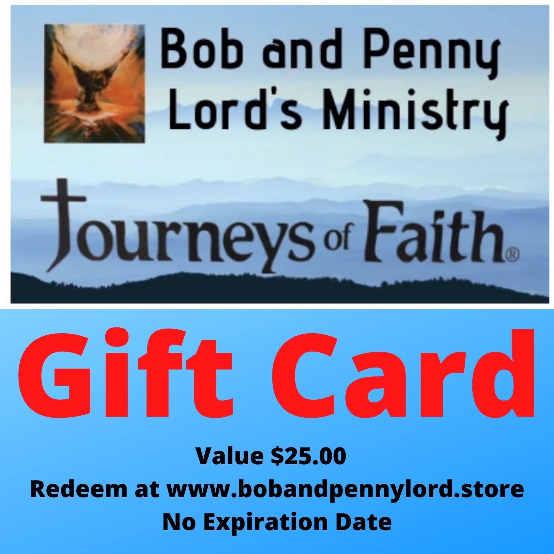 Bob and Penny Lord Store Gift Card Choose your Amount - Bob and Penny Lord