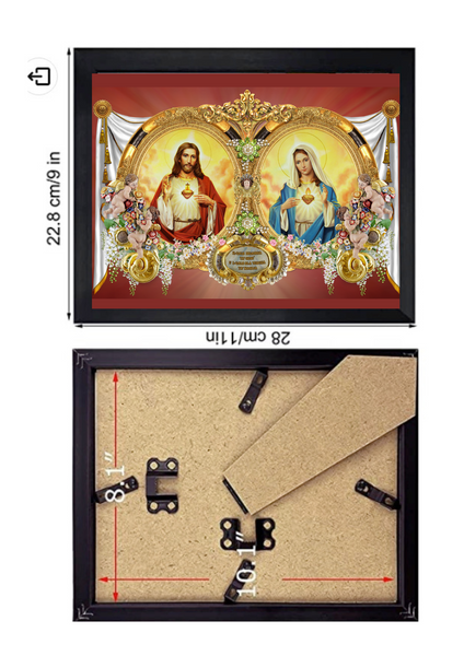 Hearts of Jesus and Mary 8 by 10 Print