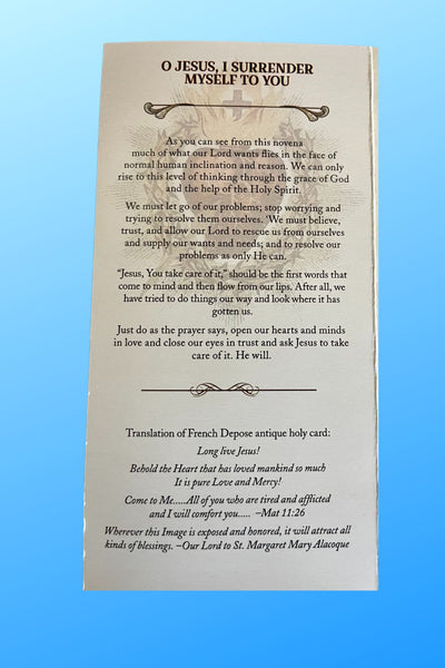 5Pack Novena of Surrender to the Will of God Trifold Holy Card - Bob and Penny Lord