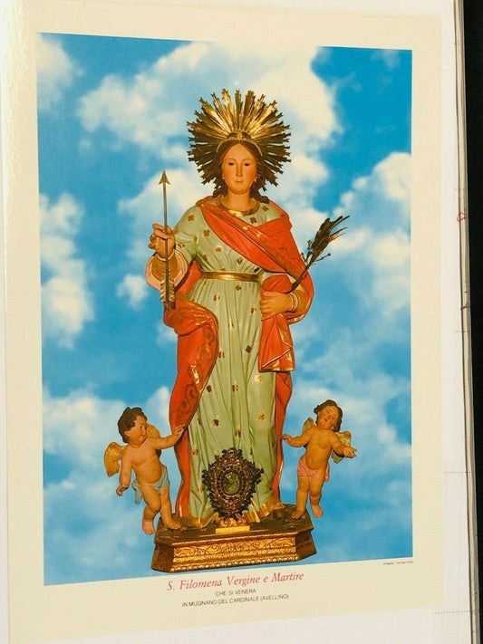 Saint Philomena Image Print, 11" X 8" New from Italy - Bob and Penny Lord