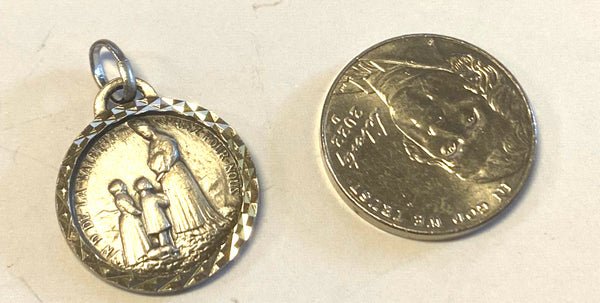 Our Lady of La Salette Vintage Round Medal, New from France