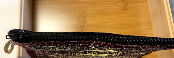 Red & Gold 6" Zip Pouch, New from Jerusalem #1