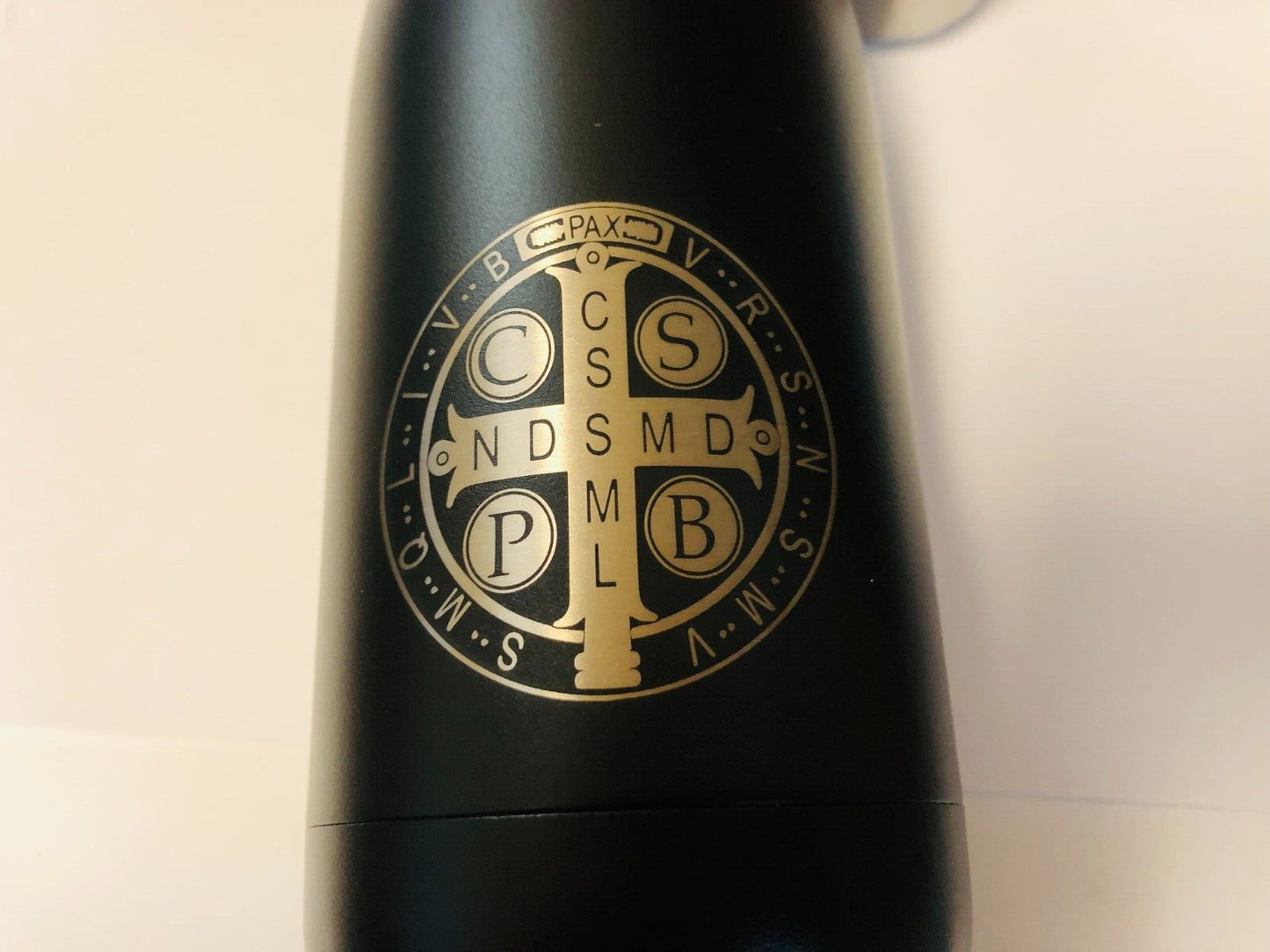 Saint Benedict Insulated 18oz. Water Bottle, New - Bob and Penny Lord