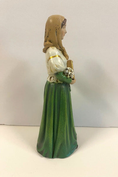 Saint Dymphna  6" Statue, New