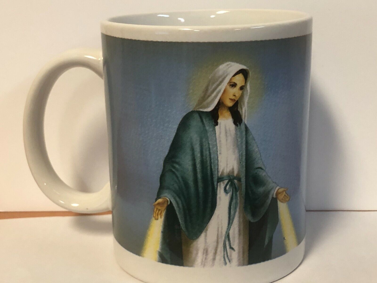 Blessed Mother 10 oz Cup/Mug, With Morning Consecration Prayer, New - Bob and Penny Lord