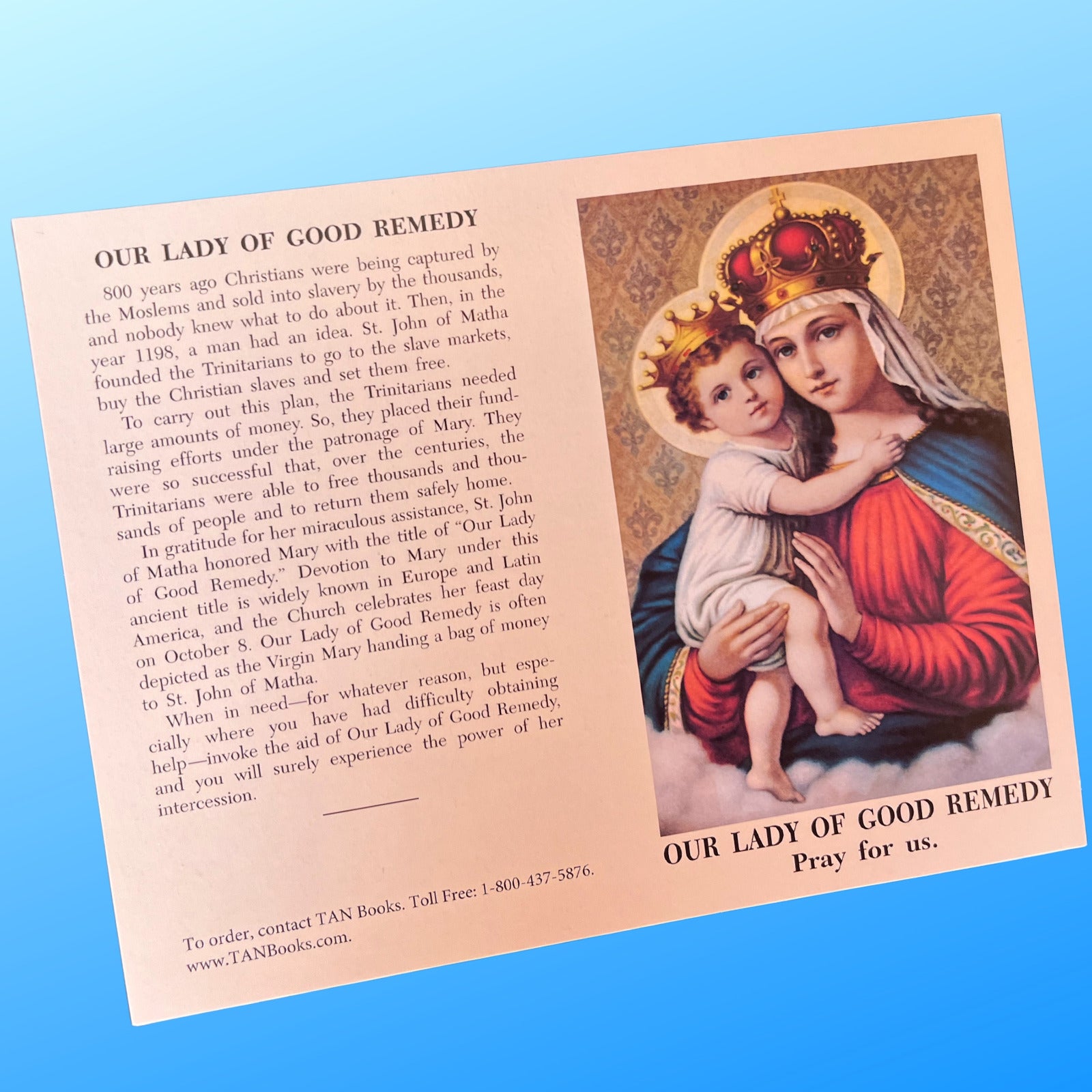 Our Lady of Good Remedy Novena Prayer Card - Bob and Penny Lord