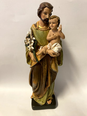 Saint Joseph with Child 8" Statue, New