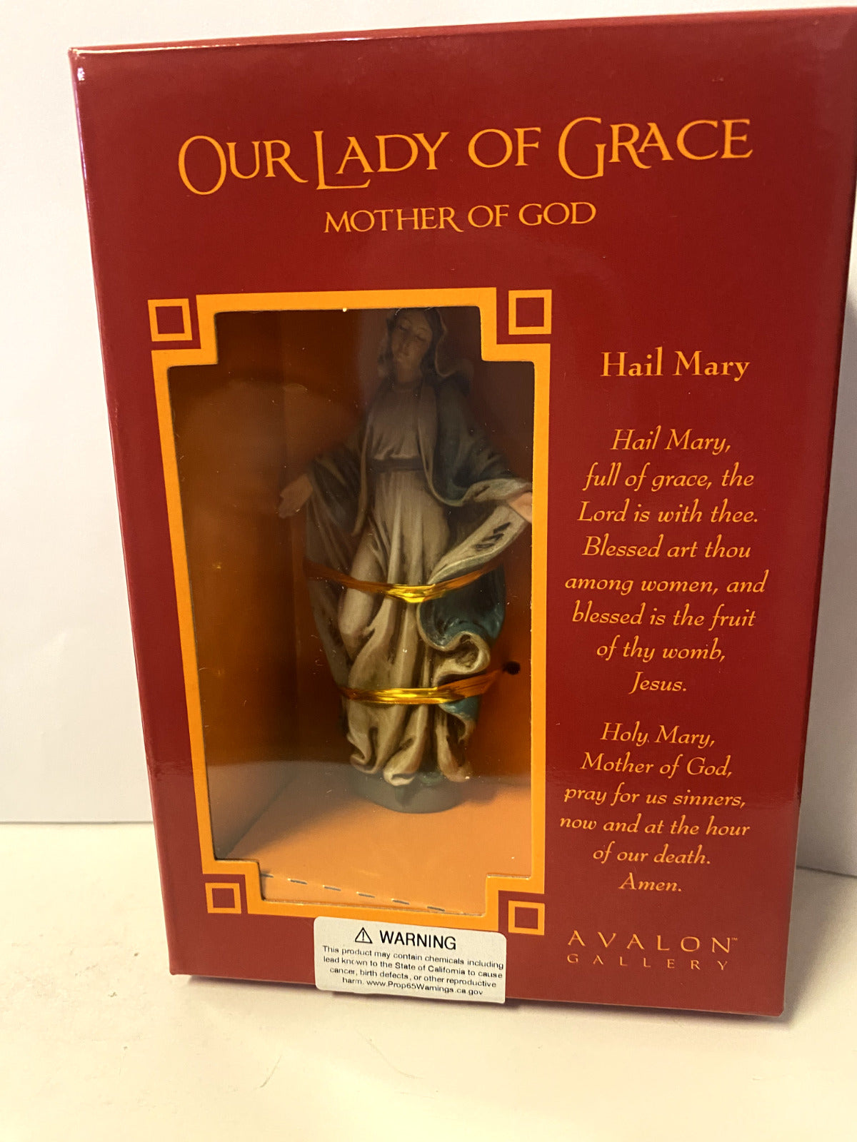 Our Lady of Grace Small 4"  Statue, New - Bob and Penny Lord