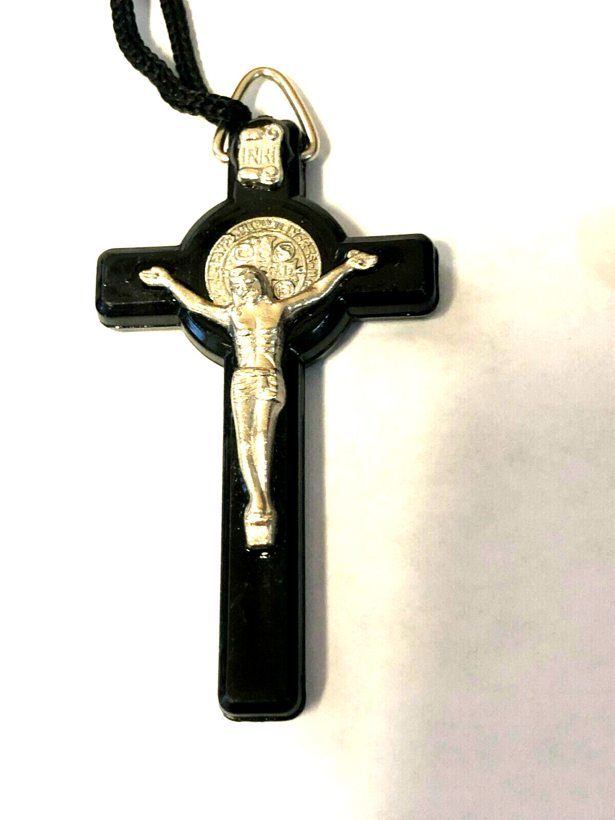 Saint Benedict Crucifix Pendant, Assorted Colors to choose from, New