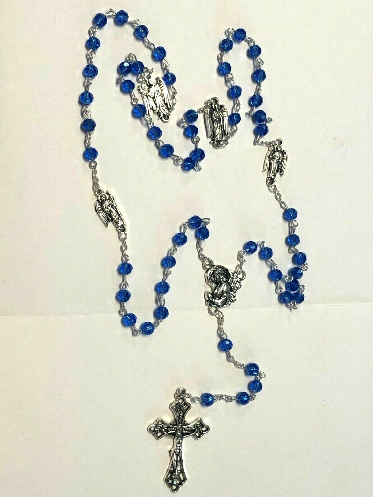 Blue Crystals Archangel Rosary, New - Bob and Penny Lord
