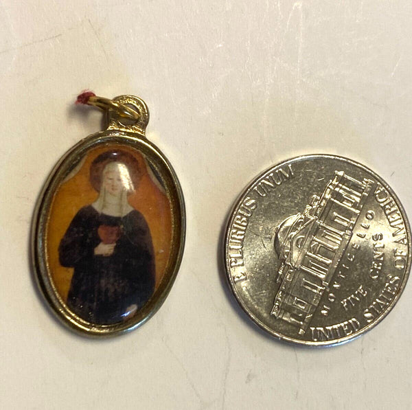 Saint Clare of Montefalco Oval Medal, New from Italy