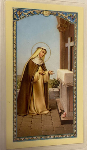 Saint Rose of Lima Laminated Prayer Card, New