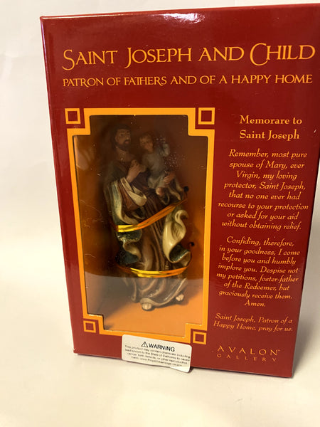 Saint Joseph with Child  4" Statue, New