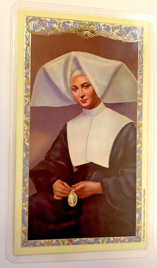 Saint Catherine Laboure Laminated Prayer Card, New