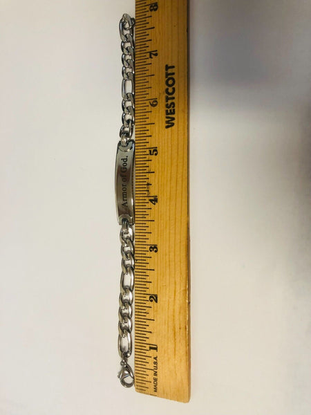 Stainless Steel  Armor of God  8  L Bracelet, New