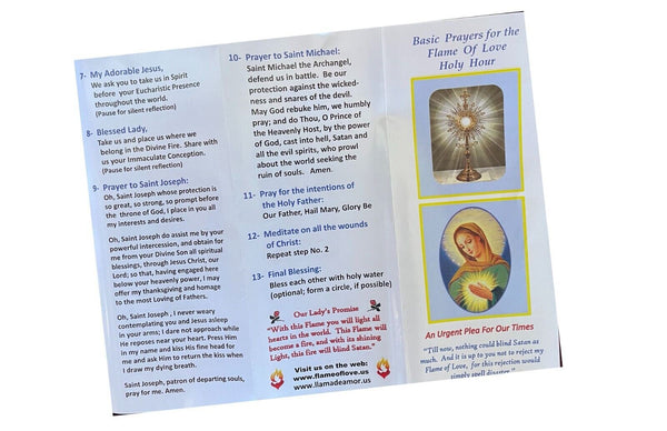 Flame of Love Holy Hour Trifold Packages