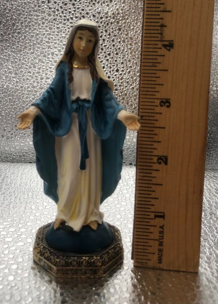 Our Lady of Grace small 4" Statue, New
