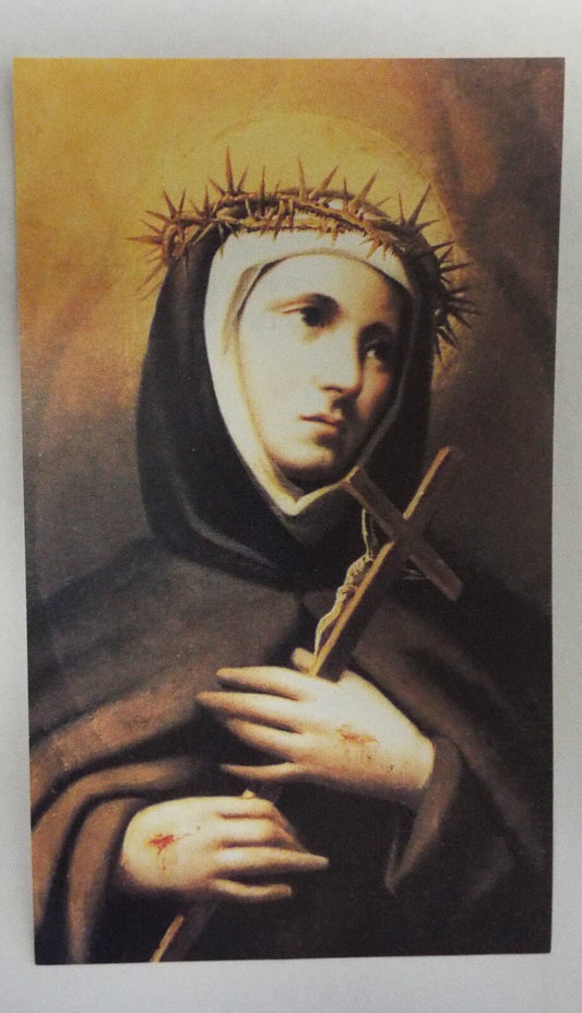 Saint Veronica Giuliani Prayer Card, New from Italy - Bob and Penny Lord