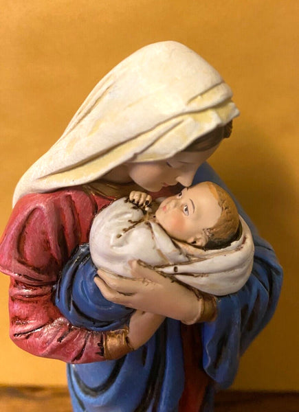 Mother's Kiss/ Blessed Mother & Child Jesus Statue  7 1/4"H  Statue, New