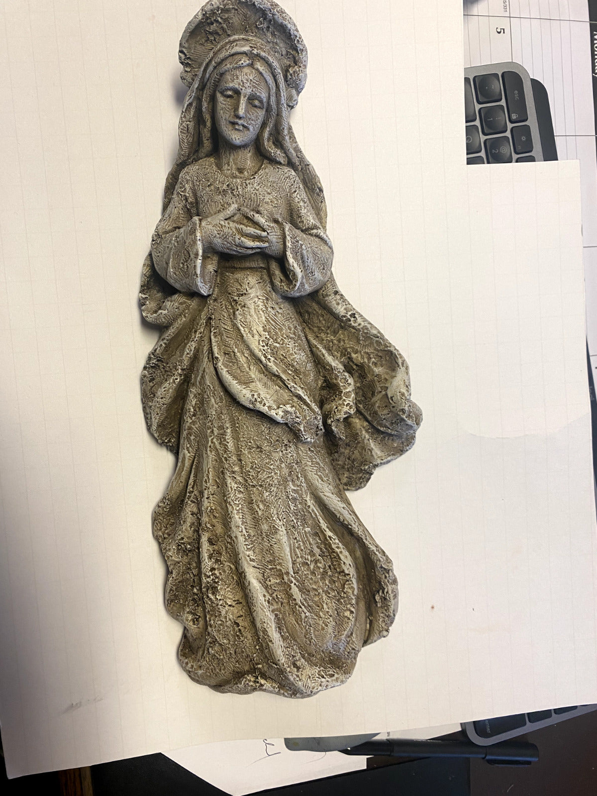 "Our Lady of Love" / Blessed Mother  14"  Plaque/Statue, New - Bob and Penny Lord