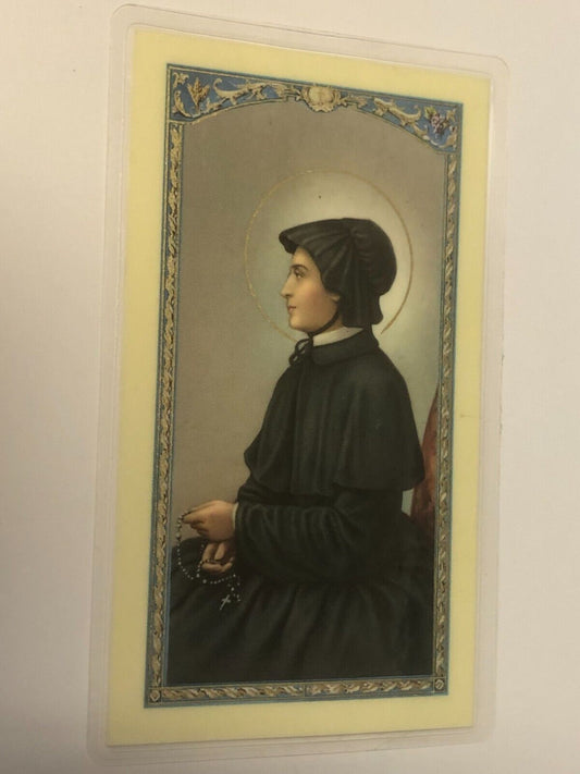 Saint Elizabeth Ann Seton Laminated Prayer Card, New - Bob and Penny Lord