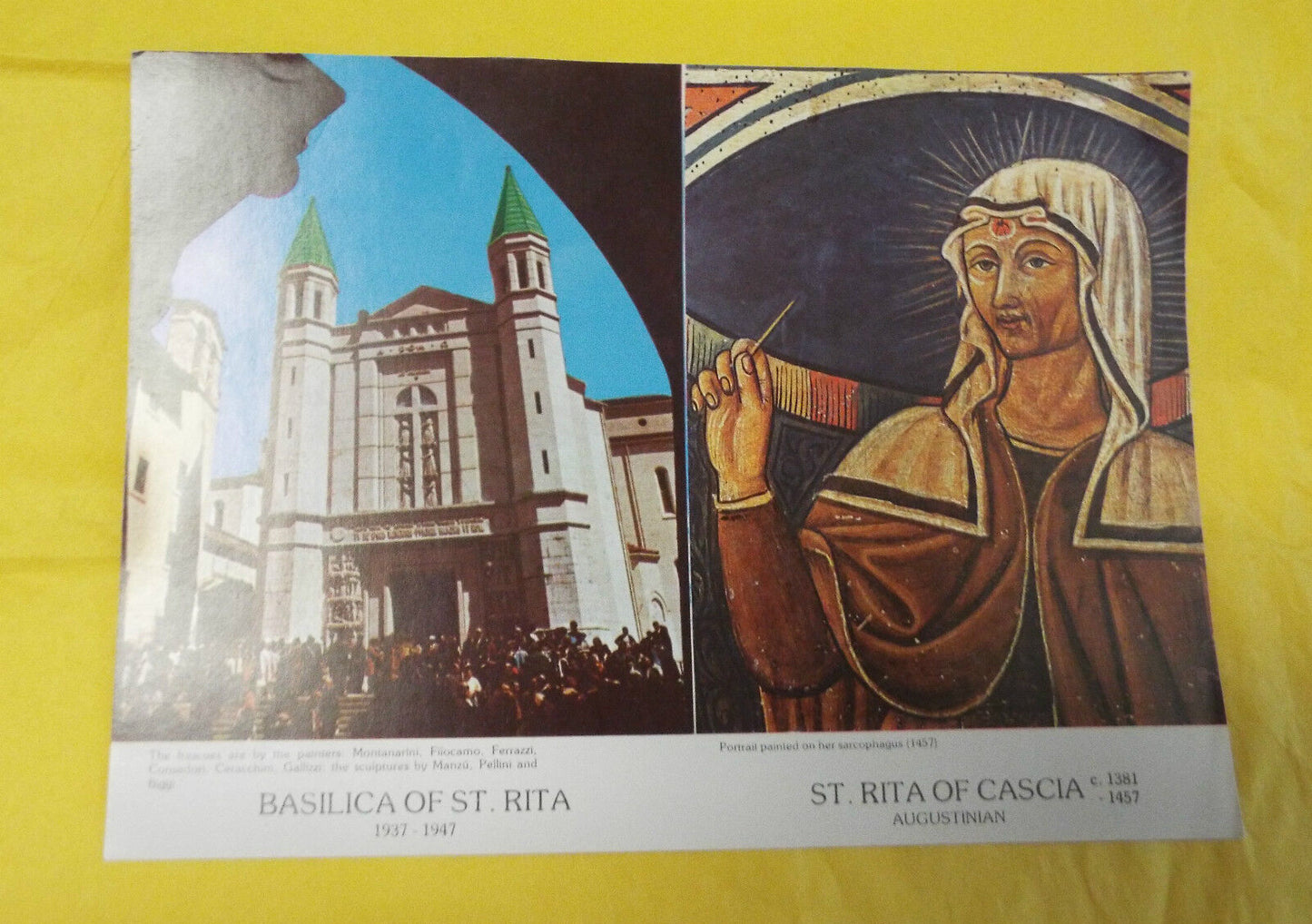 St. Rita of Cascia Biography + Prayer Card, New from Italy
