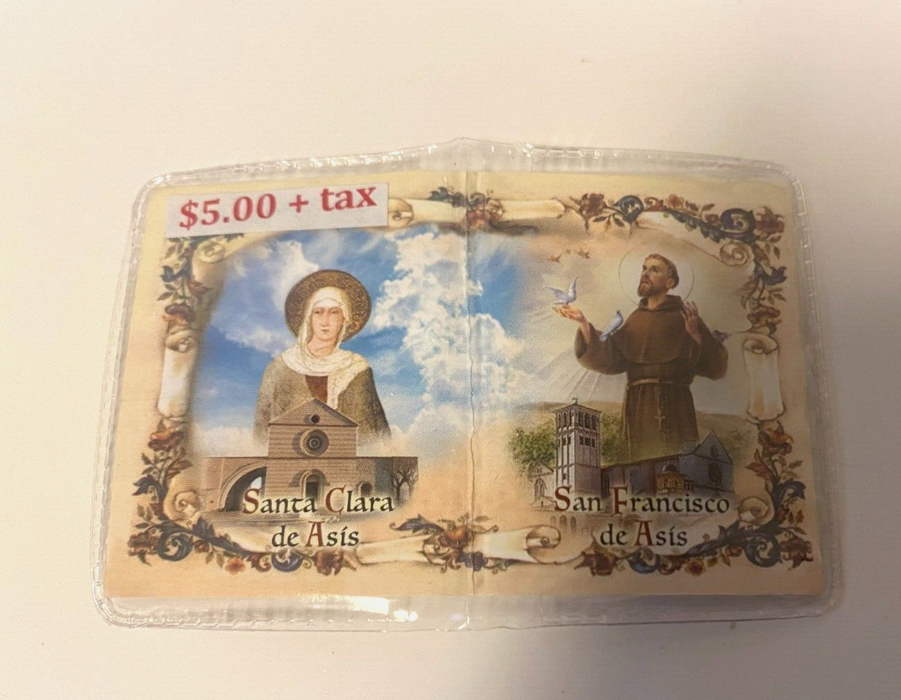 San Francisco de Assisi, Oracion de Bendicion + Imagen en Pewter,En Espanol