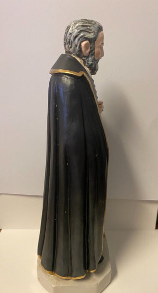 Saint Philip Neri Hand Painted 10" Statue, New from Colombia