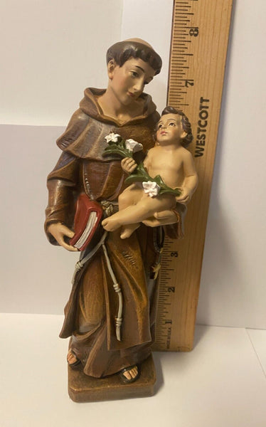 Saint Anthony of Padua  8" H Statue, New