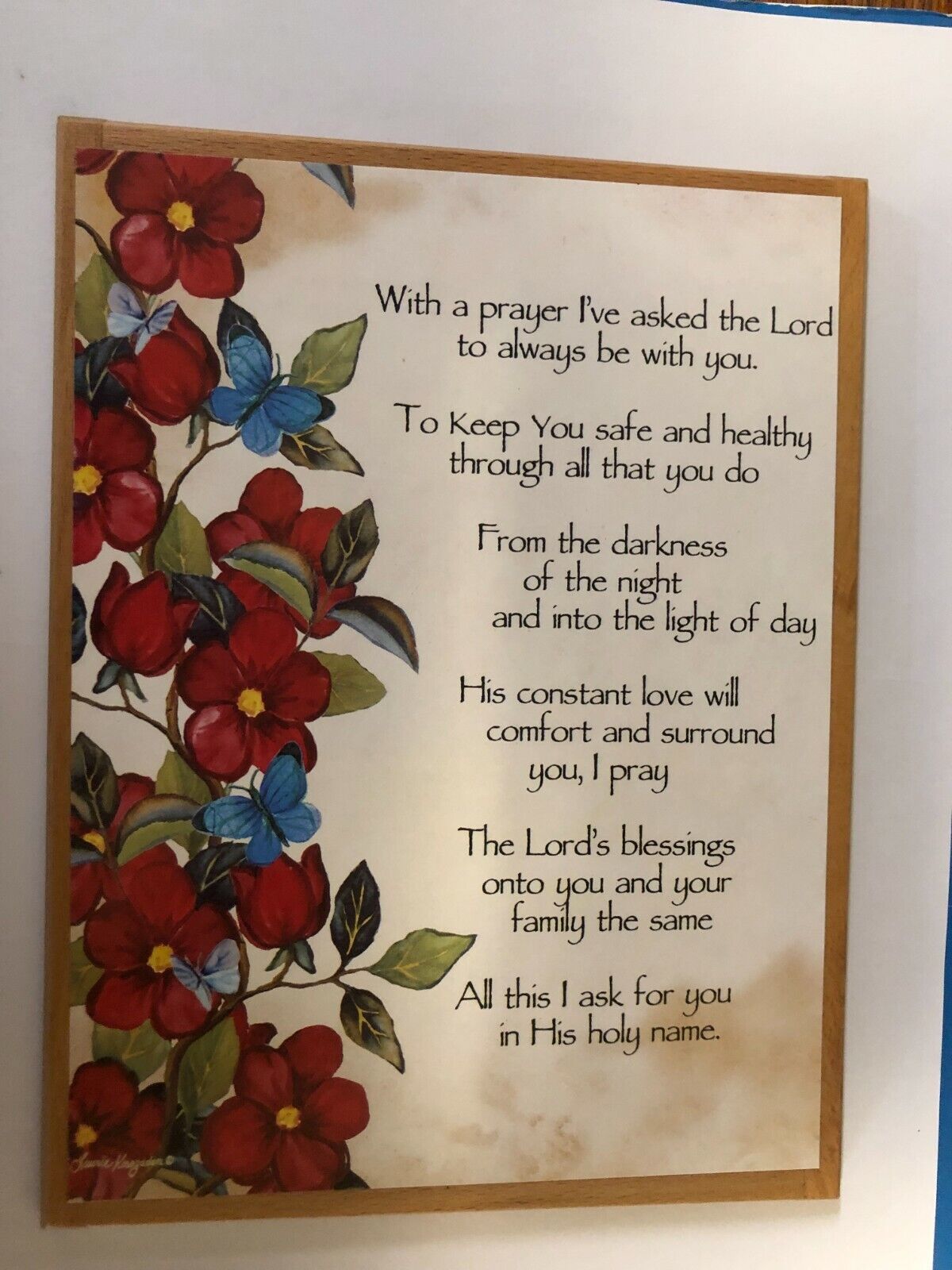 Prayer Poem on Wood Plaque, New - Bob and Penny Lord