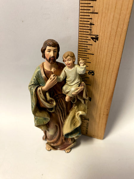Saint Joseph with Child  4" Statue, New