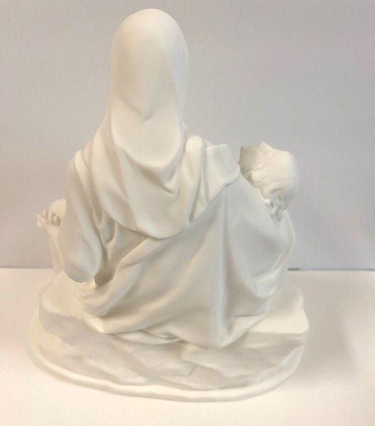 White Pieta Statue, 8" New