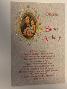 Saint Anthony Prayer on a postcard, New from Italy