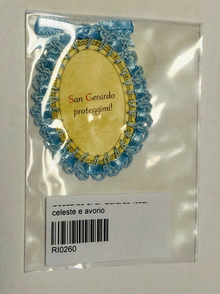 Saint Gerard Majella Image Handmade with Ribbon, New from Italy