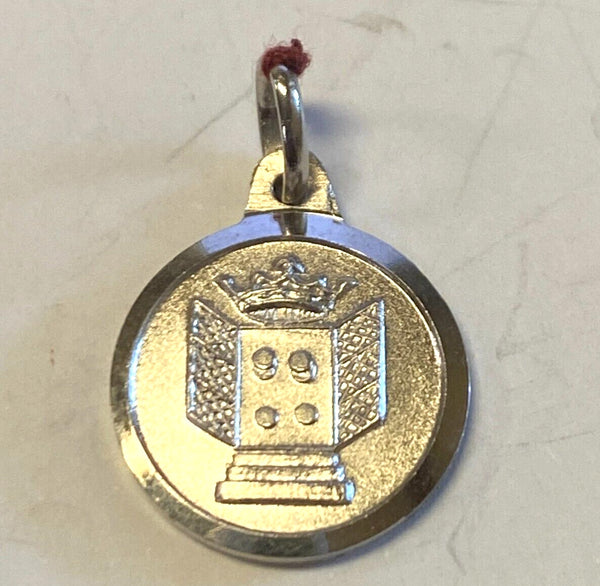 Our Lady Of Pilar Silver tone Small Medal, New from Spain