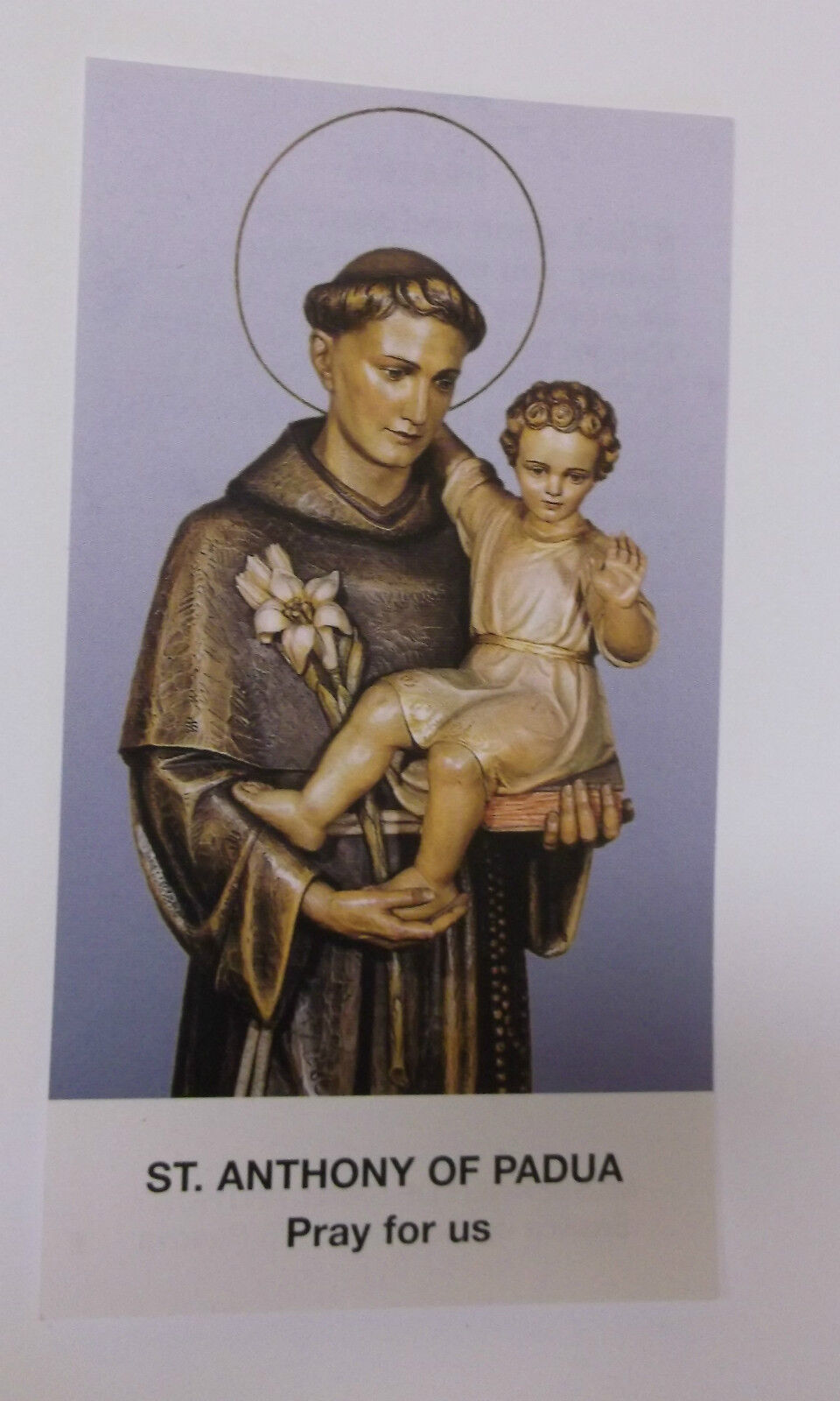 Saint Anthony of Padua Prayer Card, From Italy