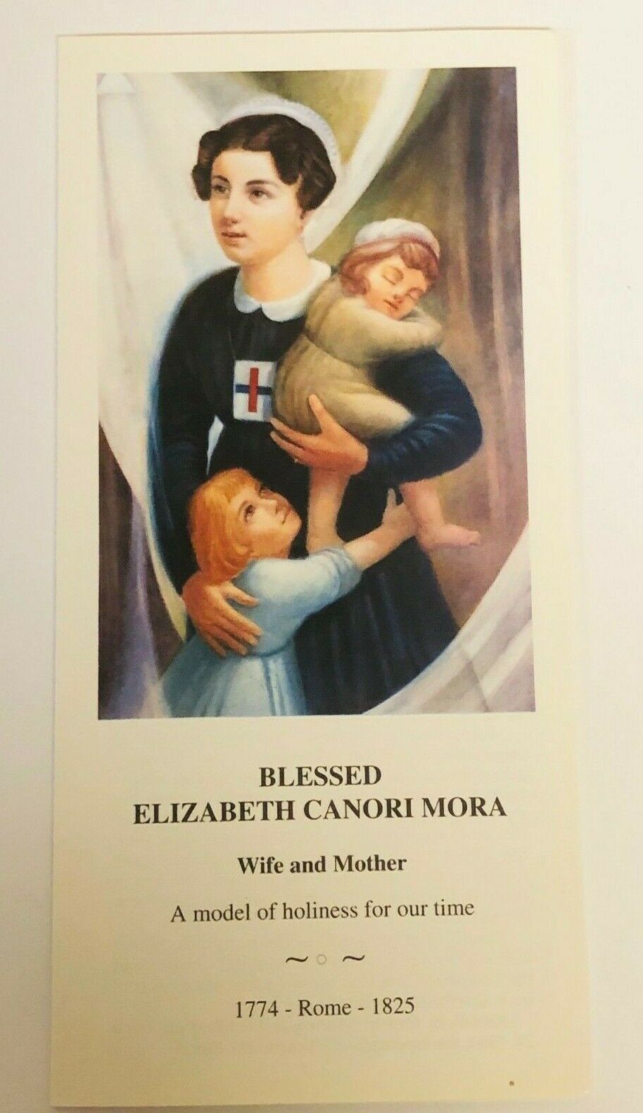 Blessed Elizabeth Canori Mora Biography + Prayer Card, New from Italy
