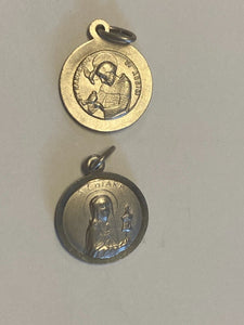 Saint Francis + Saint Clare of Assisi Medal, New from Italy