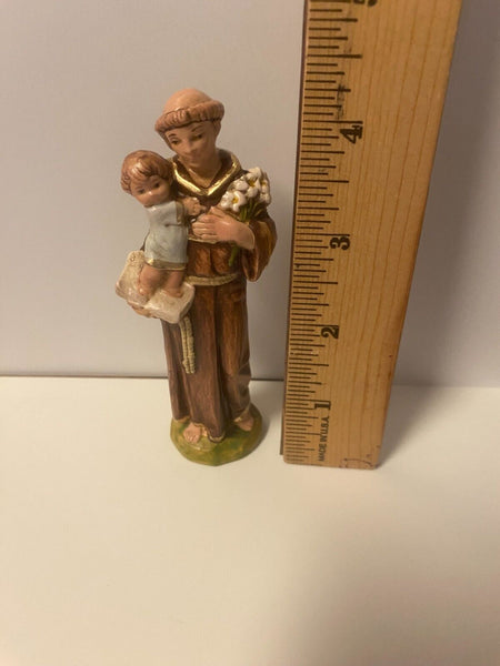 Saint Anthony of Padua  4.25" H Statue, New from Colombia