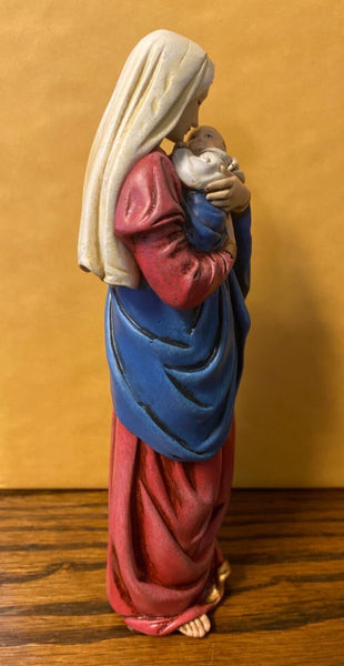 Mother's Kiss/ Blessed Mother & Child Jesus Statue  7 1/4"H  Statue, New